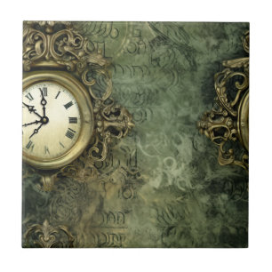 Carreau Rustique Émeraude Vert Antique Steampunk