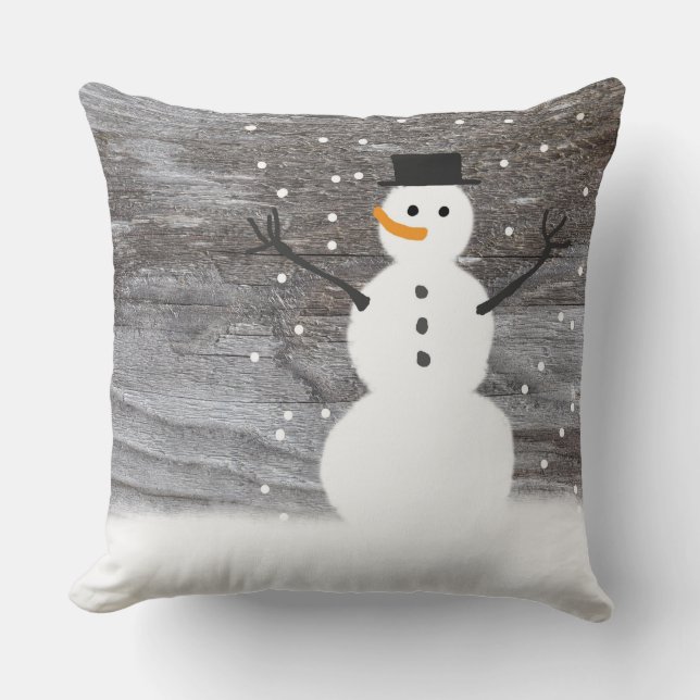 "Carreau rustique mignon de coussin de bonhomme de (Recto)