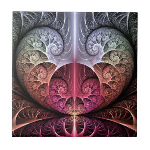Carreau Rythme cardiaque, art fractal de fantaisie surréal