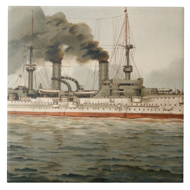 Carreau S.M. Kreuzer "Furst Bismarck" de Grosse (H.M. (Devant)
