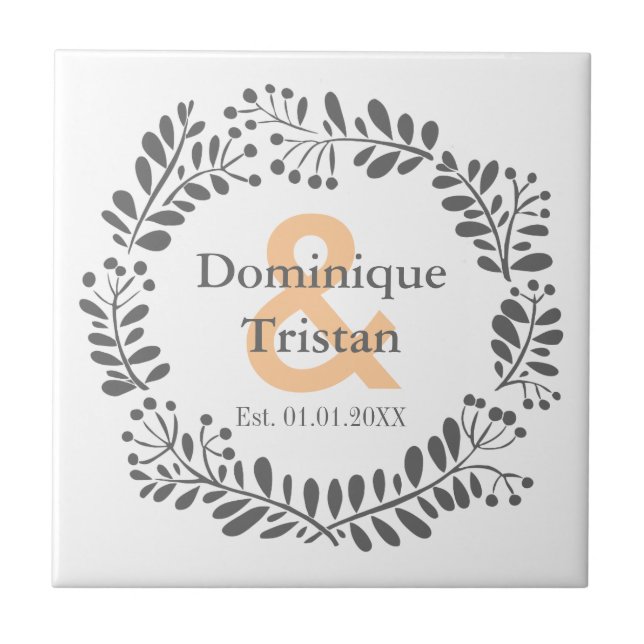 Carreau Sa couronne moderne et son carrelage Mariage en cé (Devant)