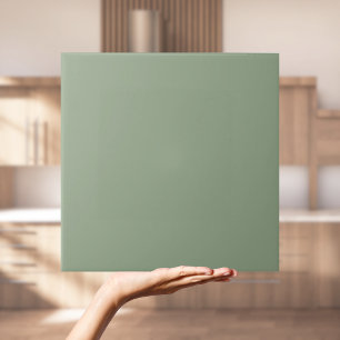Carreau Sage simple minimaliste Vert couleur uni