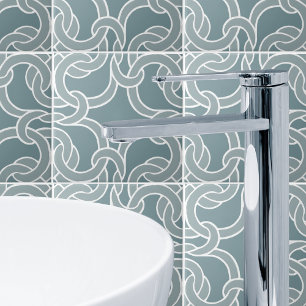 Carreau Sage Vert Blanc Celtique noeud Motif sans couture