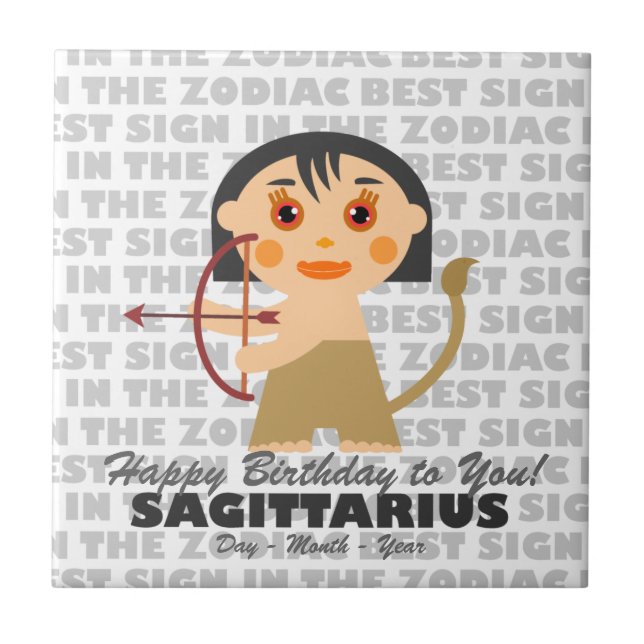 Carreau Sagittarius Joyeux Anniversaire (Devant)