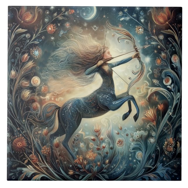 Carreau Sagittarius Zodiac Astrology Mystical Birthday (Devant)