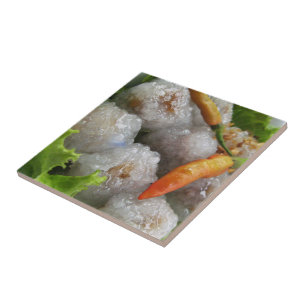 Carreau Sago thaï avec piment ... Street Food thaïlandais