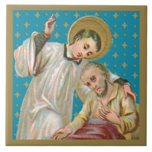 Carreau Saint Alphonse de Gonzague & Victime de la Peste (
