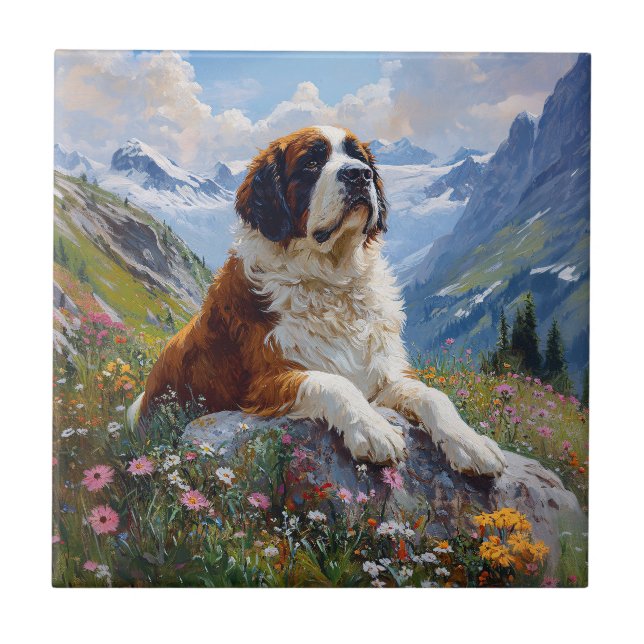 Carreau Saint Bernard Champ Fleur sauvage Pittoresque (Devant)