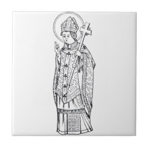 Carreau Saint Deiniol Abbé et évêque