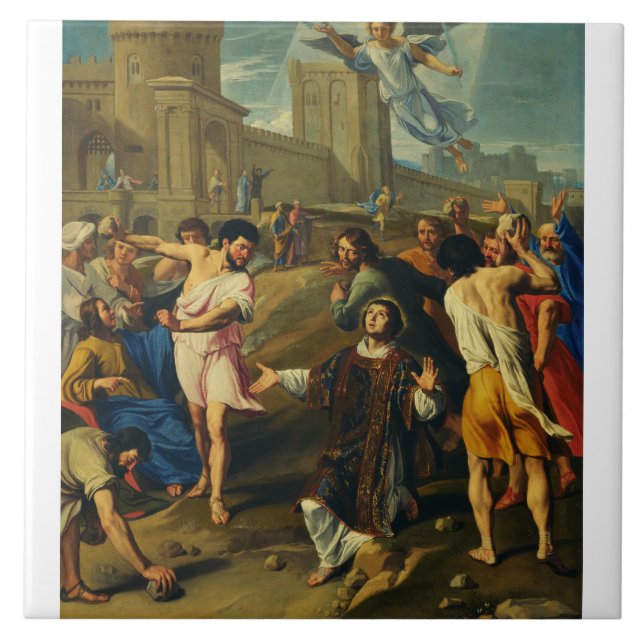 Carreau Saint Étienne le Protomartyr Iconographie d'art fi (Devant)