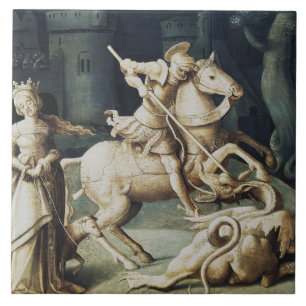 Carreau Saint Georges et le Dragon Grand Martyr