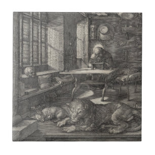 Carreau Saint Jerome dans son étude par Albrecht Durer