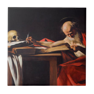 Carreau Saint Jérôme Écriture par Michelangelo Caravaggio