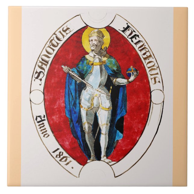 Carreau Saint Louis IX de France Patron des Rois (Devant)