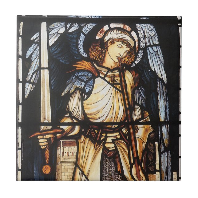 Carreau Saint Michael par Sir Edward Coley Burne-Jones (Devant)