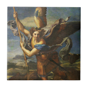 Carreau Saint Michael Vanquishing Satan par Raphael