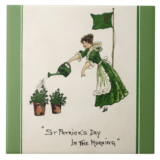 Carreau Saint Patrick's Day in the Morning Green (Devant)