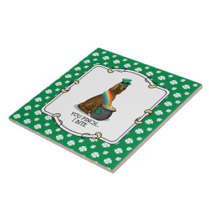 Carreau Saint Patrick's Day Irlandais Setter Dog (rouge 1)
