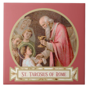 Carreau Saint Tarcisius recevant l'Eucharistie (BL 02)
