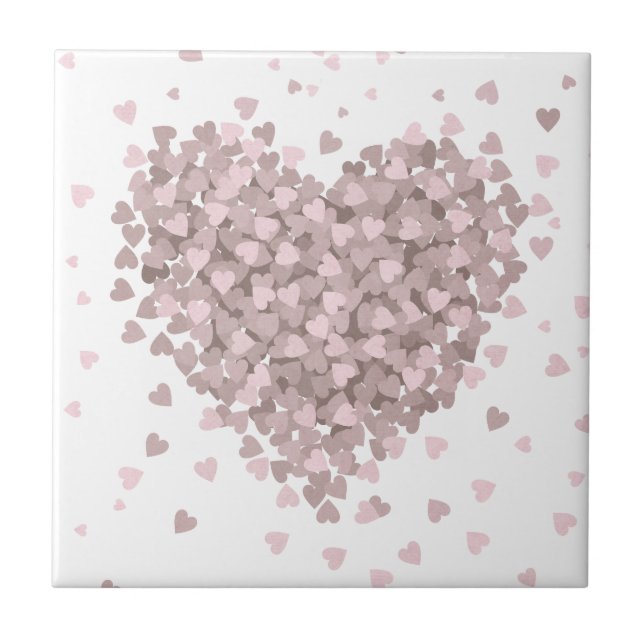 Carreau Saint-Valentin coeurs flottants (Devant)
