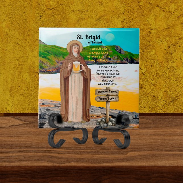 Carreau Sainte Brigitte d'Irlande et son lac de bière (Créateur téléchargé)