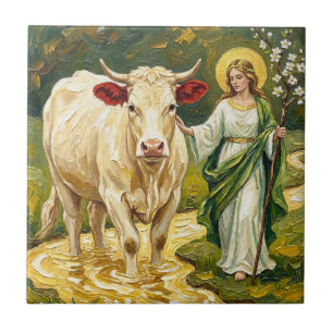 Carreau Sainte Brigitte & La Vache Blanche (Imbolc)