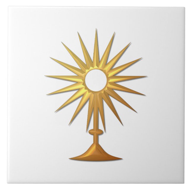 Carreau Sainte Eucharistie en Monstrance d'or (Devant)