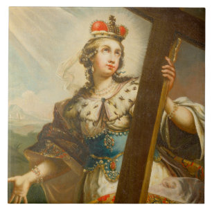 Carreau Sainte Hélène avec la Vraie Croix Art sacré