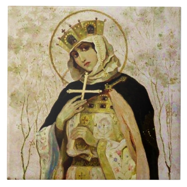Carreau «Sainte Olga» par Mikhaïl Nesterov (Devant)