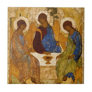 Carreau Sainte Trinité Icon Rublev Byzantine Catholique Ca