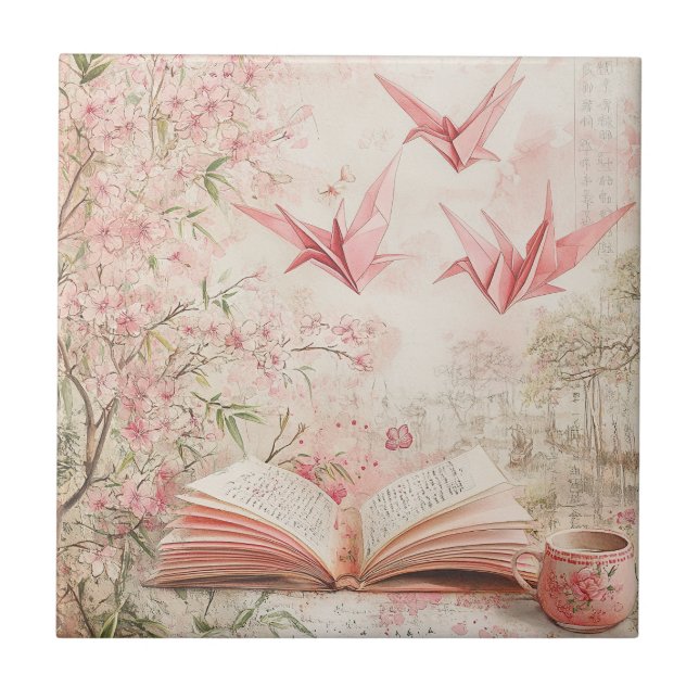 Carreau Sakura Vintage Origami Sérénité (1) (Devant)