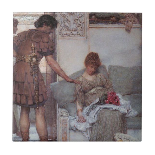 Carreau Salutation silencieuse (par Lawrence Alma-Tadema) (Devant)