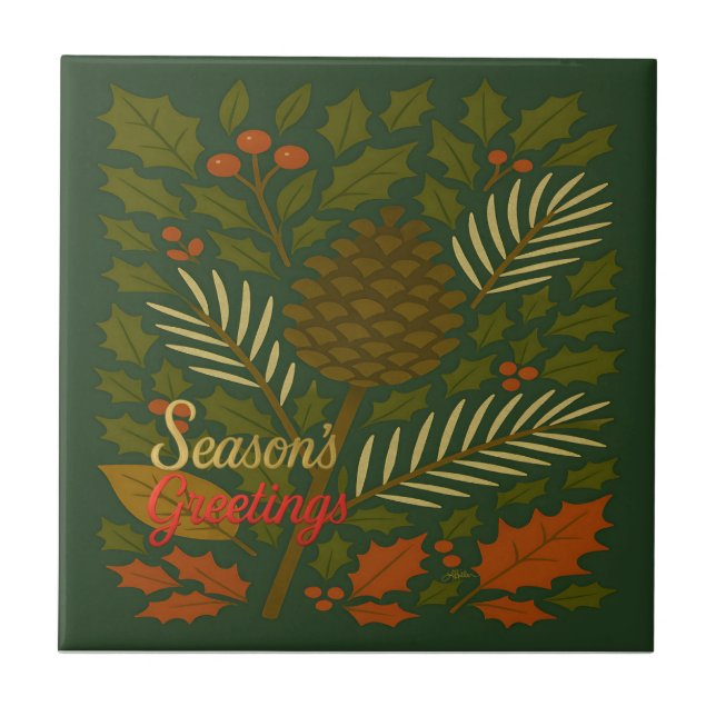 Carreau Salutations de la saison des vacances d'automne et (Devant)