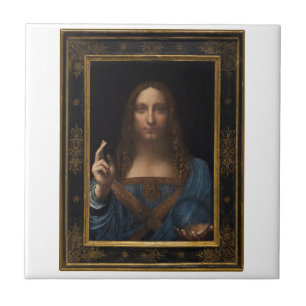 Carreau Salvator Mundi par Leonardo da Vinci vers 1500