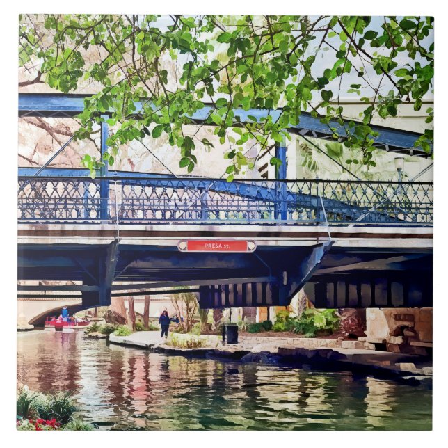 Carreau San Antonio TX - Pont sur Paseo Del Rio (Devant)