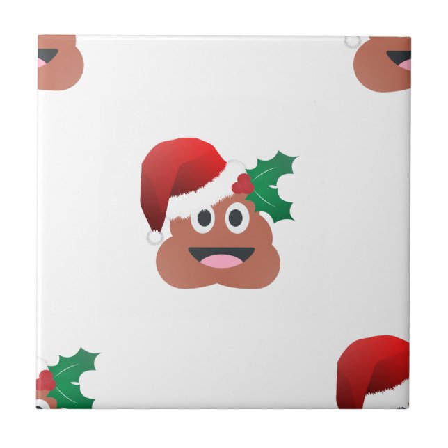 Carreau santa claus poop emoji (Devant)