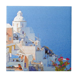 Carreau "Santorini, Grèce "