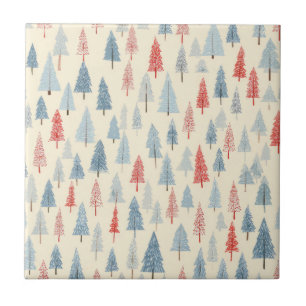 Carreau Sapin de Noël en bois scandinave motif