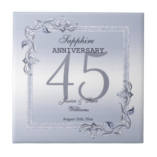 Carreau Sapphire Gem & Parties scintillant 45e anniversair