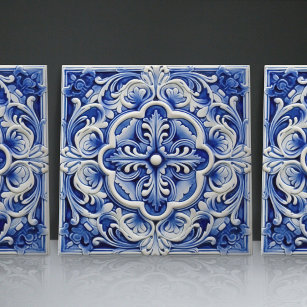 Carreau Sapphire Lisbonne motif en céramique design
