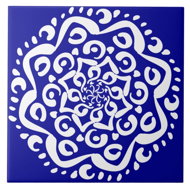 Carreau Sapphire Mandala (Devant)