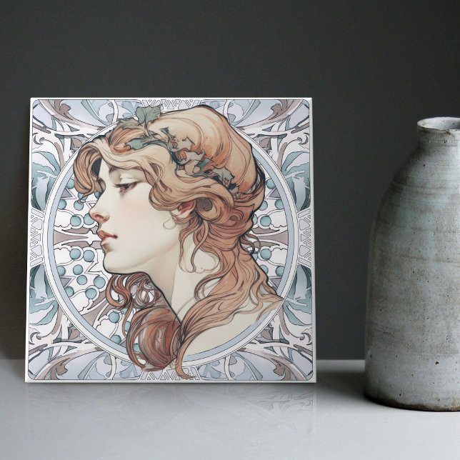 Carreau Sarah Bernhardt Inspiré par Alphonse Mucha (Créateur téléchargé)