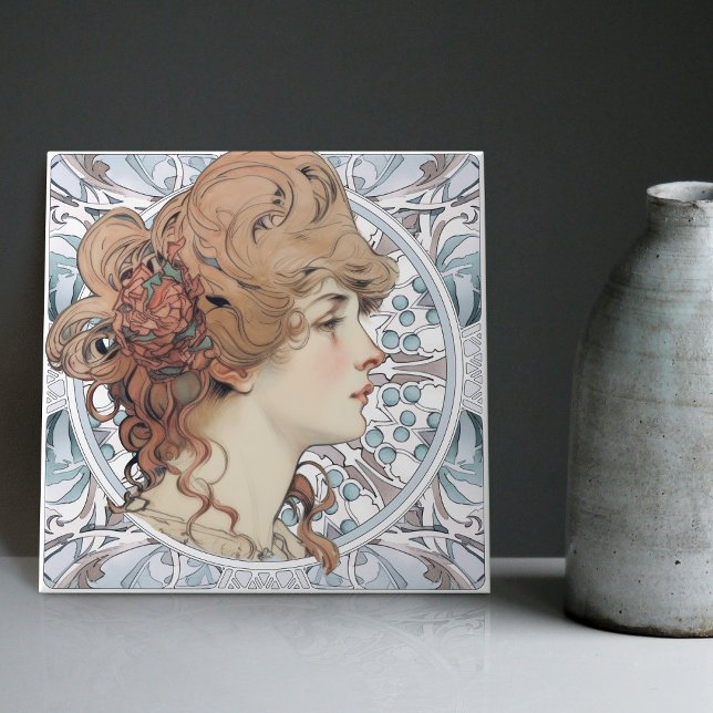 Carreau Sarah Bernhardt Inspiré par Alphonse Mucha (Créateur téléchargé)