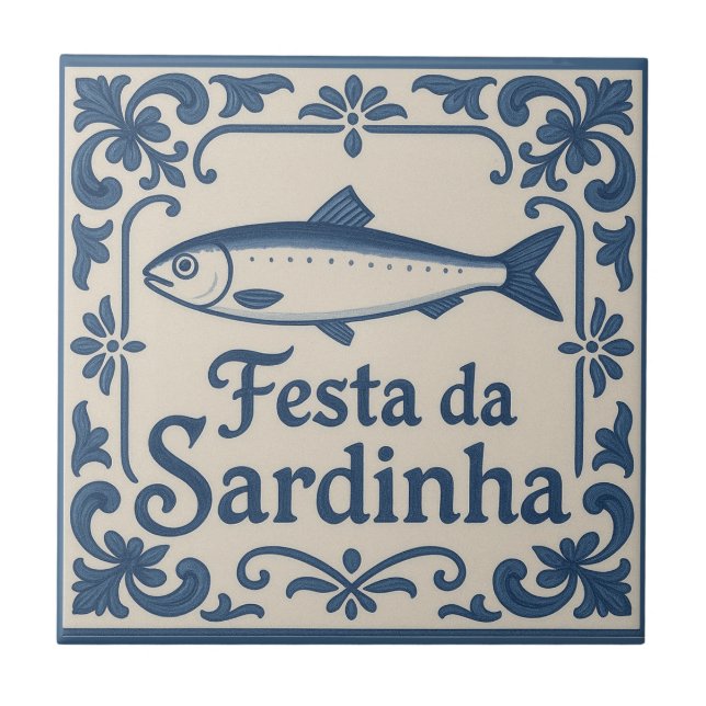 Carreau Sardine portugaise - (Devant)