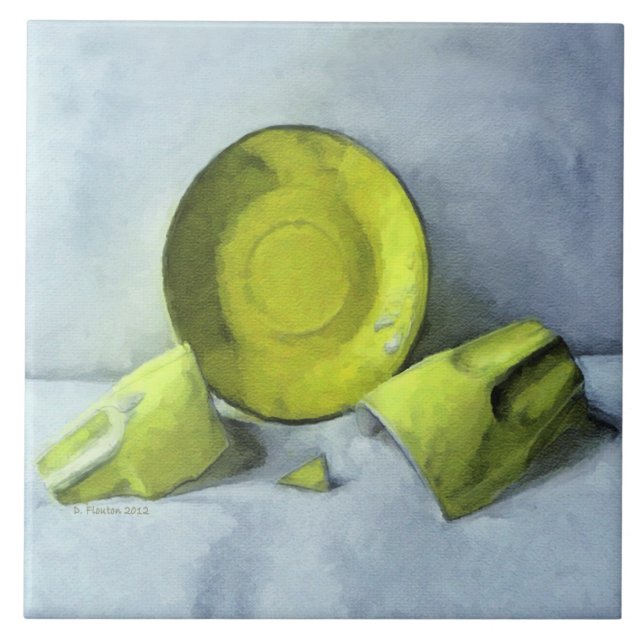 Carreau Saucer de Chartreuse et Coupe cassée (Devant)