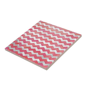 Carreau Saumon Swirl Chevron Motif