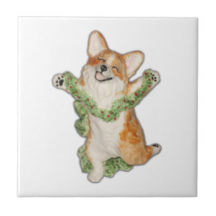 Carreau Sautez pour la joie ! Tuile de corgi