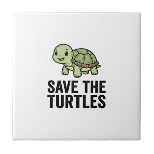 Carreau Sauver Les Tortues Vintage Tortue Conservation T-S