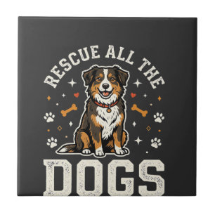 Carreau Sauver Tous Les Chiens Vintage Chien