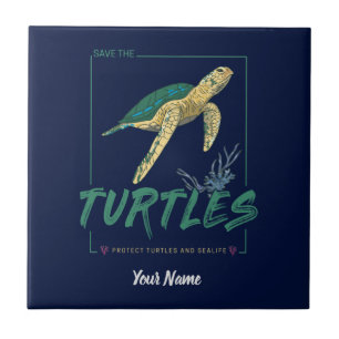 Carreau Save the Turtles for girl who just loves tortoise